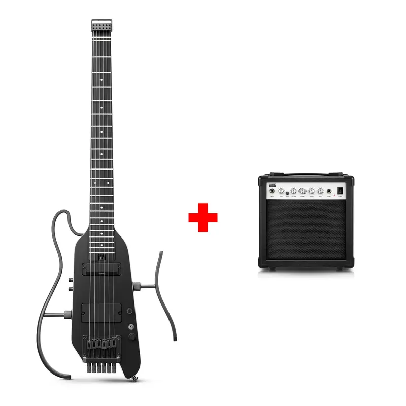 Donner HUSH™ X PRO Electric Guitar - Black / Guitar+20W Amplifier