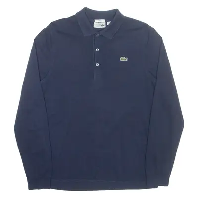 LACOSTE Sport Slim Fit Mens Polo Shirt Blue Long Sleeve S