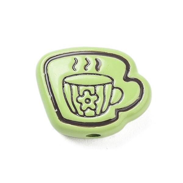 Spray Painted Alloy Beads