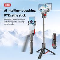 Auto Face Tracking Selfie Stick Tripod | 360° Rotation & Motion Follow | Remote Control for Vlog, Live, Video
