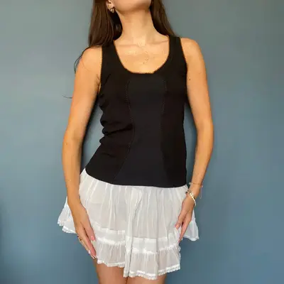 Kapalua Vest - Medium Black Cotton