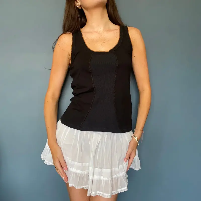 Kapalua Vest - Medium Black Cotton