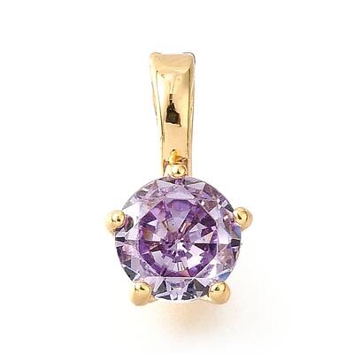 Brass Micro Pave Cubic Zirconia Charms
