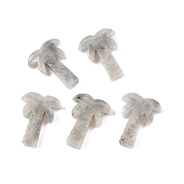 Natural Larvikite Coconut Tree Pendants
