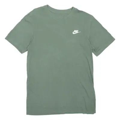 NIKE Mens T-Shirt Green Crew Neck XS