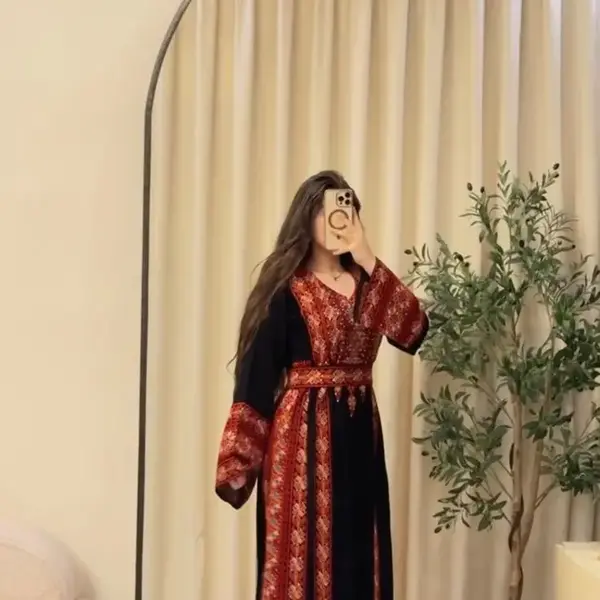 Thobe with Stone Jordanian Design Special Cultural Clothing Item Featuring Unique Embellishments