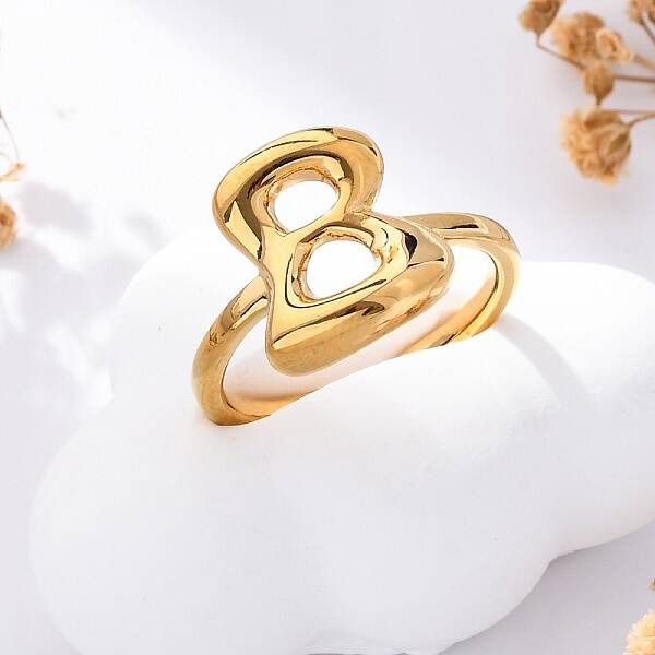 304 Stainless Steel Open Cuff Rings for Women