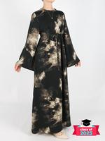 Women's Tie Side Zipper Back Dress, Elegant Long Sleeve Modest Dress for Daily Wear, Ladies Formal Islamic Clothing for All S...