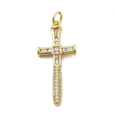 Real 18K Gold Plated Brass Micro Pave Cubic Zirconia Pendants