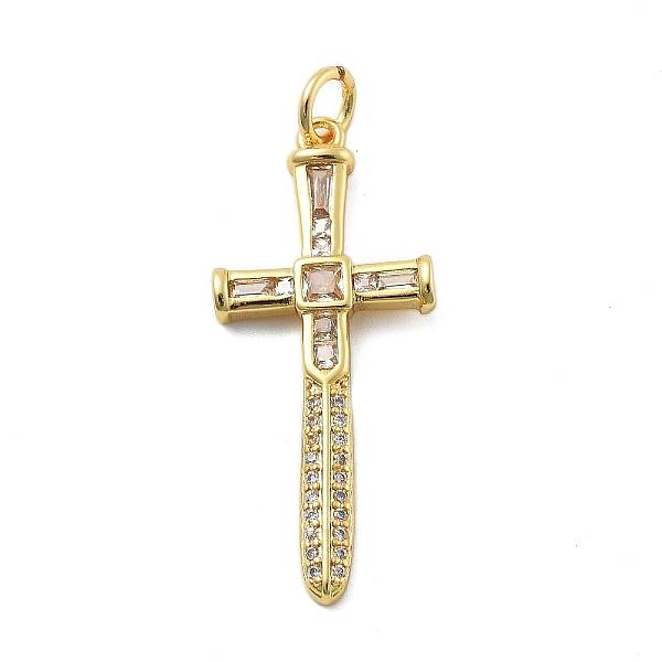 Real 18K Gold Plated Brass Micro Pave Cubic Zirconia Pendants