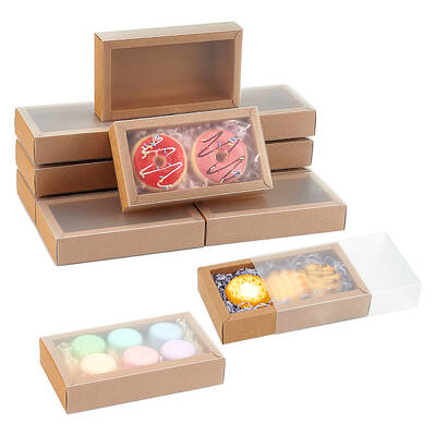 Foldable Paper Drawer Boxes with Clear Plastic Cover