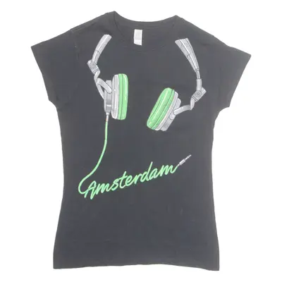 GILDAN Amsterdam Womens T-Shirt Black S