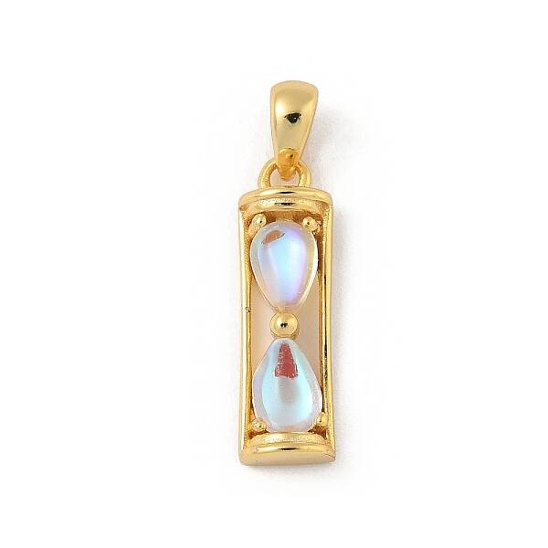 925 Sterling Silver & Glass Hourglass Pendants