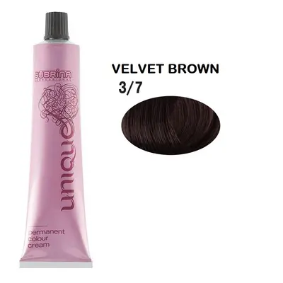 Subrina Professional Unique Permanent Hair Dye 3/7 Dark Brown 100 ml