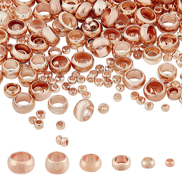 2250Pcs 6 Style Brass Crimp Beads