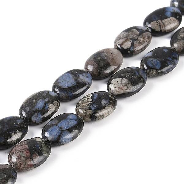 Natural Glaucophane Beads Strands