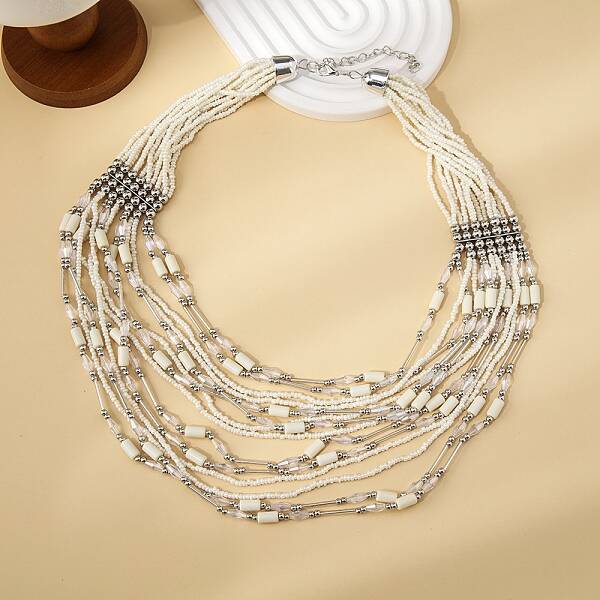 Bohemia Style Glass Seed Bead Multi-strand Necklaces
