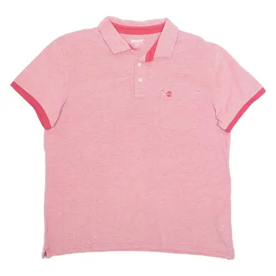 TIMBERLAND Slim Fit Mens Polo Shirt Red 2XL