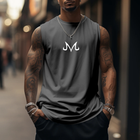 Men's Dragon Ball Print Anime Sports Tank Top, Simple Letter Anime Print Tank Top,, Dragon Ball Tank Top, Anime Tank Top, Ani...