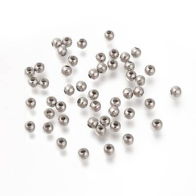 Tarnish Resistant Round 316 Surgical Stainless Steel Spacer Beads