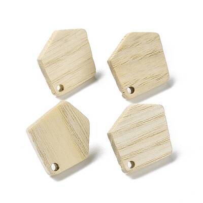 Ash Wood Stud Earring Findings