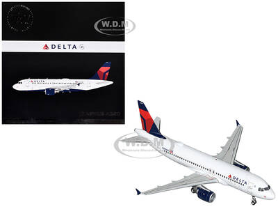 Airbus A320 Commercial Aircraft Delta Air Lines (N376NW) White with Red and Blue Tail Gemini 200 Series 1/200 Diecast Model A...