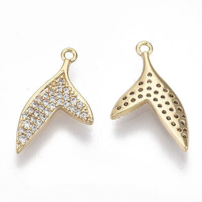 Brass Micro Pave Cubic Zirconia Pendants