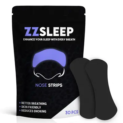 ZZSleep Nasal Strips β (30 Strips) for Snore Prevention, Rest & Recovery, Nasal Congestion Relief Strips