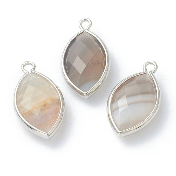 Natural Botswana Agate Pendants