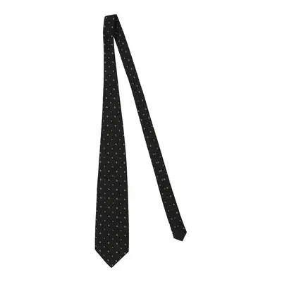 Ungaro Polka Dot Tie - No Size Black Silk