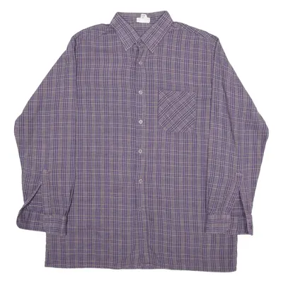 Shirt Black Check Long Sleeve Mens L