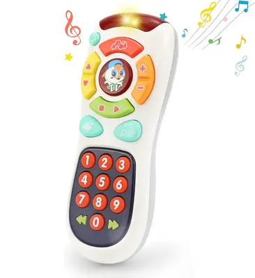 Baby Remote Control Toy  20 Unique Learning Remote Buttons, Plays Baby Music Tunes, Flashing Lights, Early Educational Baby C...