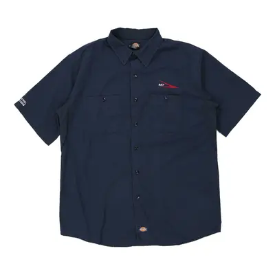 Dickies Short Sleeve Shirt - XL Navy Cotton Blend