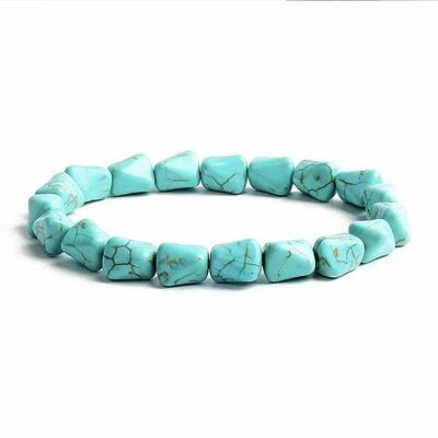 Turquoise Bracelet with Elastic Rope Bracelet