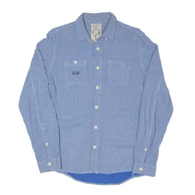 DIESEL Slim Fit Shirt Blue Gingham Long Sleeve Mens L