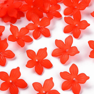 Frosted Acrylic Bead Caps