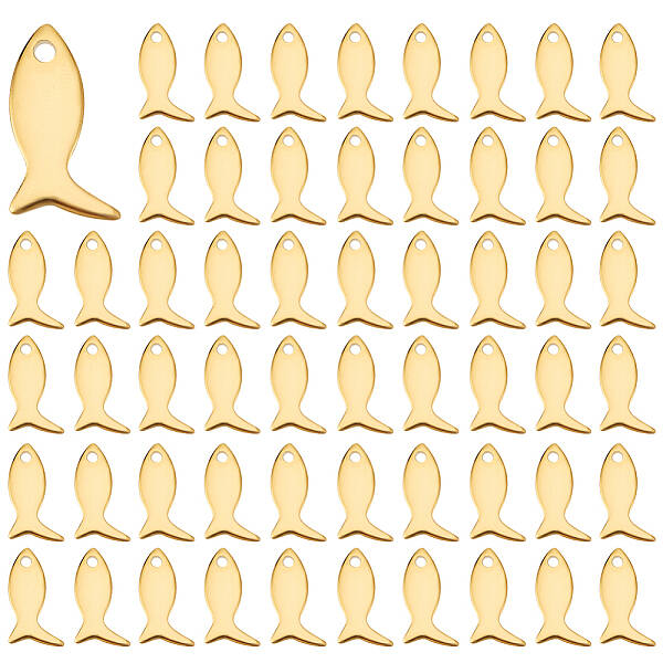 50Pcs 201 Stainless Steel Charms
