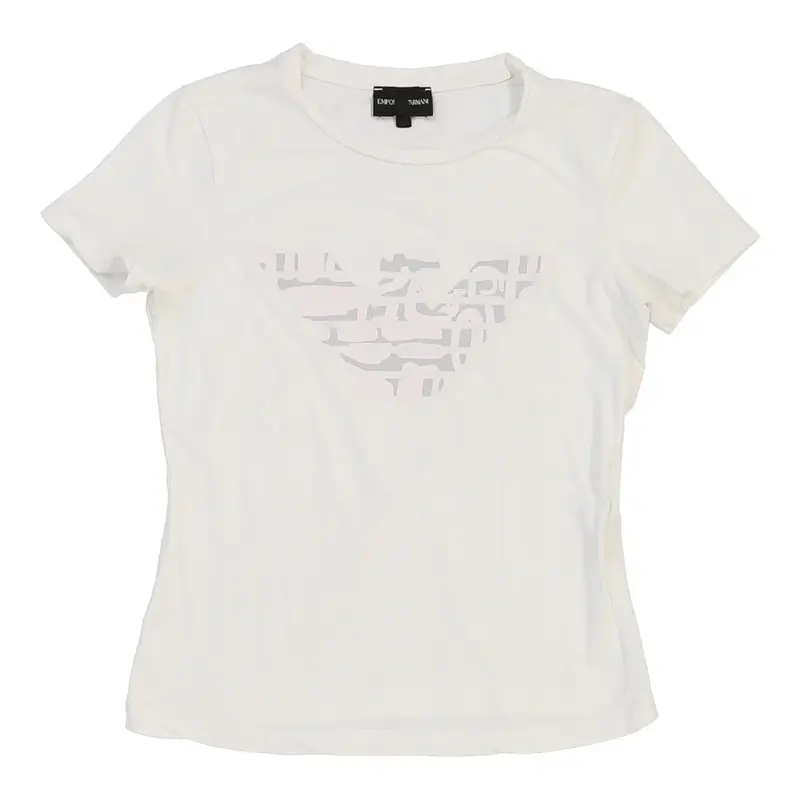 Emporio Armani T-Shirt - Medium White Cotton | Size: medium