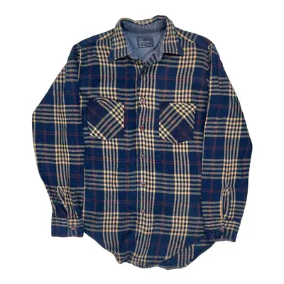 Jc Penney Tall Flannel Shirt - Medium Blue Acrylic