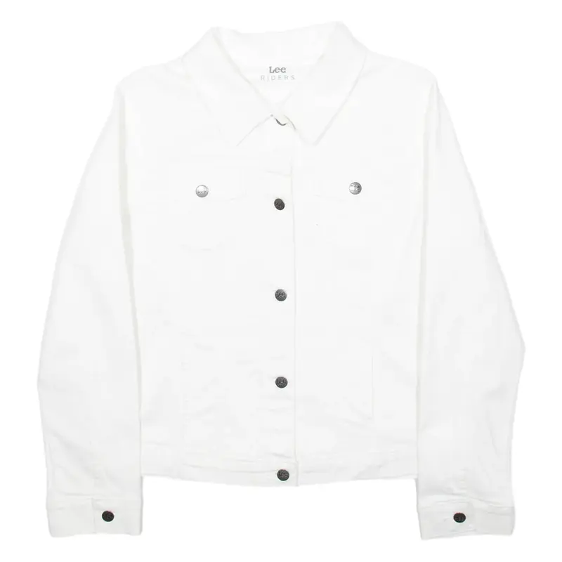 LEE Womens Denim Jacket White L