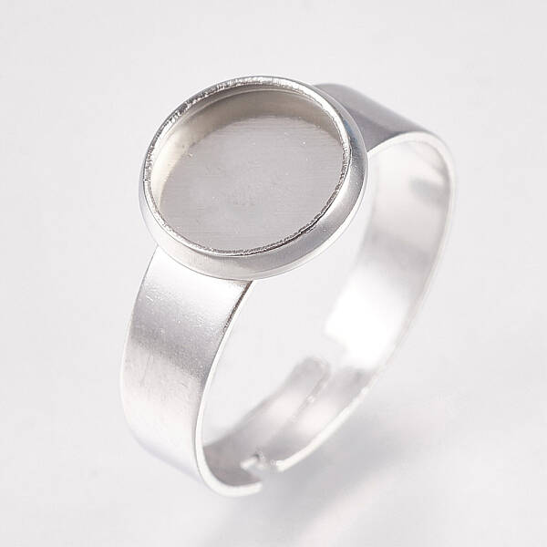 Tarnish Resistant 304 Stainless Steel Pad Ring Settings