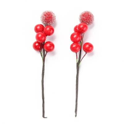 Foam Artificial Christmas Berries with Branch