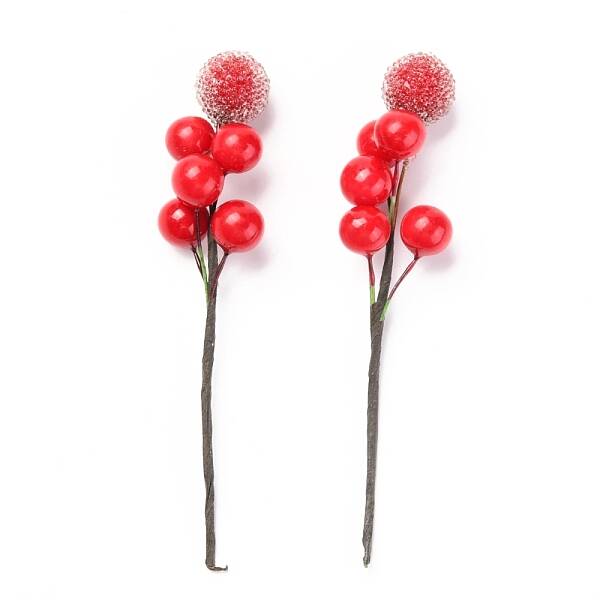 Foam Artificial Christmas Berries with Branch