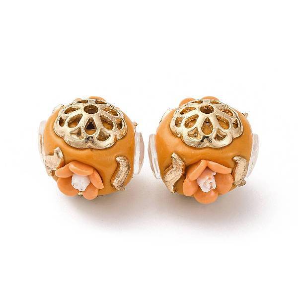 Handmade Resin Indonesia Round Beads