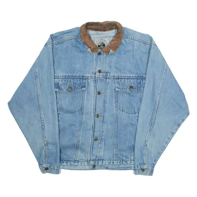 DASH Mens Denim Jacket Blue M
