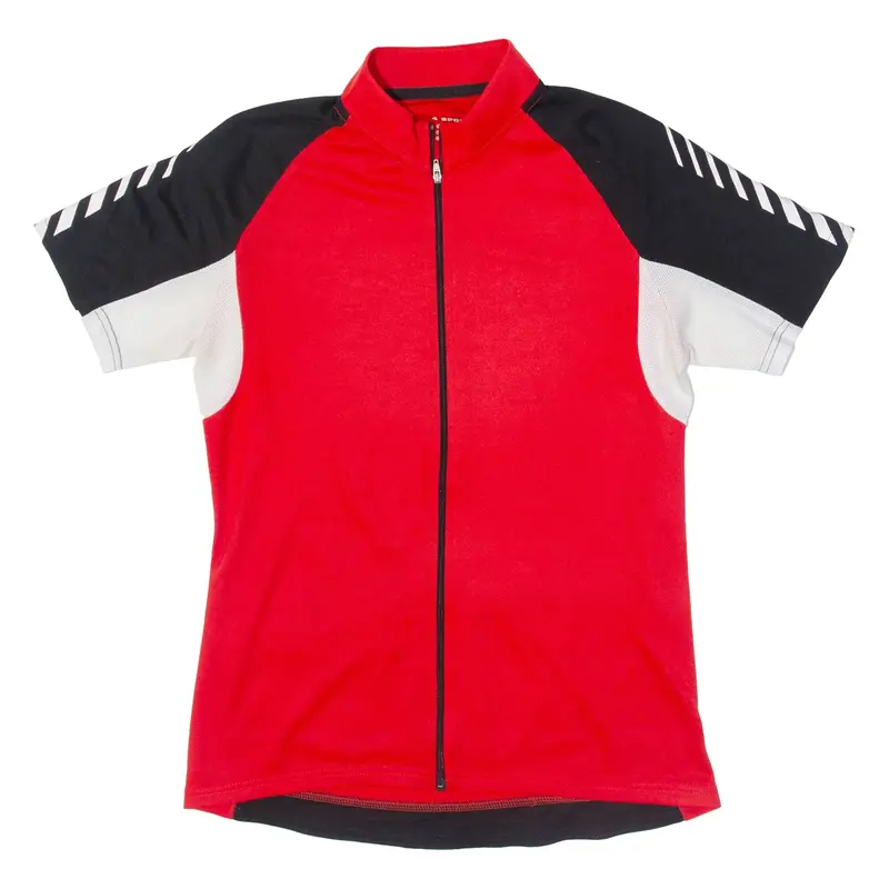 Full Zip Cycling Mens Jersey Red M