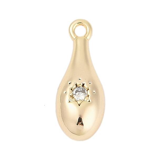 Brass Micro Pave Cubic Zirconia Pendants