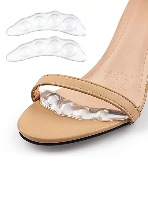 Women's Casual Non-slip Forefoot Pads, 1 Pair Transparent Soft Forefoot Pads for High Heels, Self-adhesive Shoes Inserts for ...