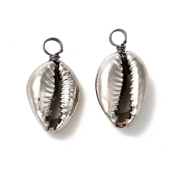 Electroplated Shell Beads Pendants