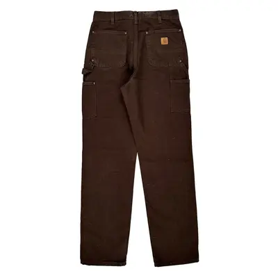 Carhartt Double Knee Carpenter Trousers - 32W 36L Brown Cotton